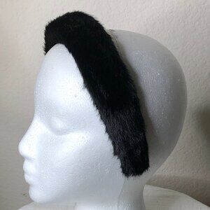GORGEOUS, Black Faux Fur Headband- NEW
